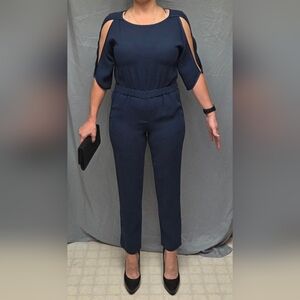 Halston Heritage Midnight Blue Jumpsuit